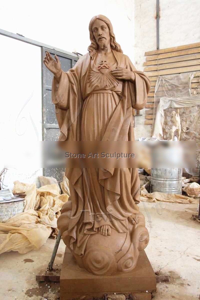 Marble Church Sacred Heart Garden Jesus Statue Factory Supplier CHS-877 detail image