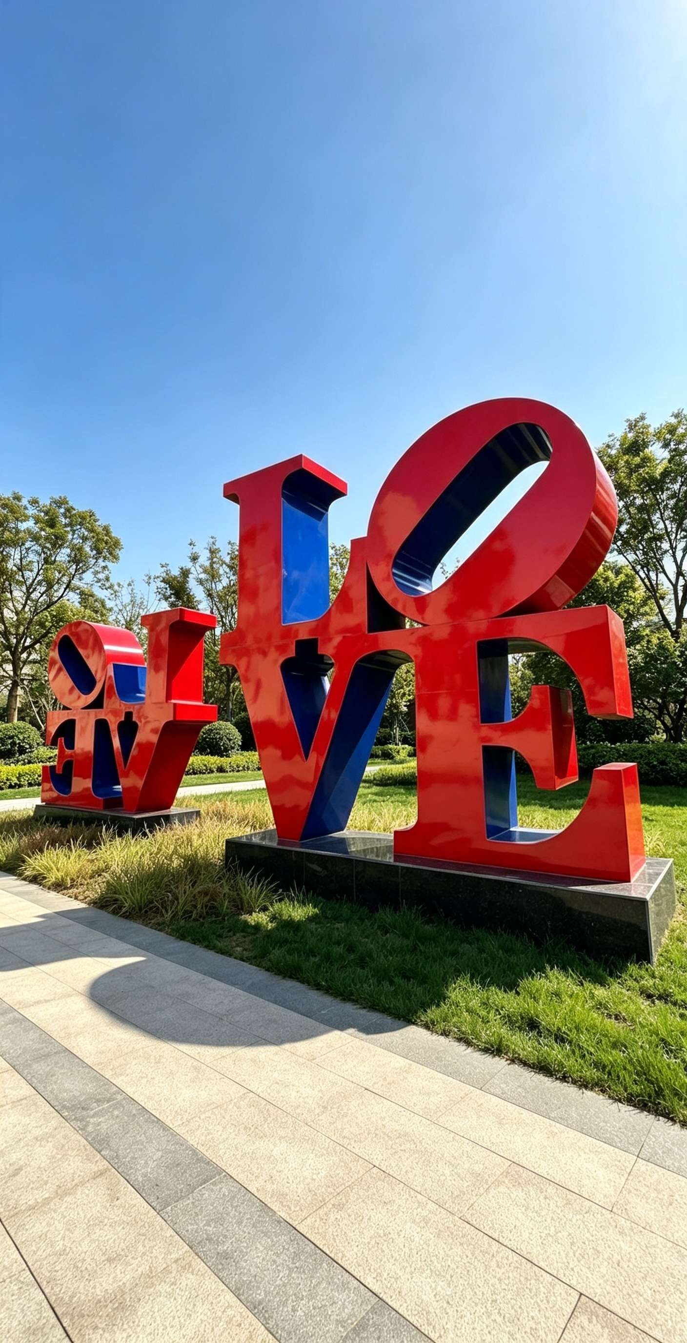 Stainless Steel LOVE 3D Letter Sculpture, Outdoor Social‑Media Landmark Decor-SAS-21532
