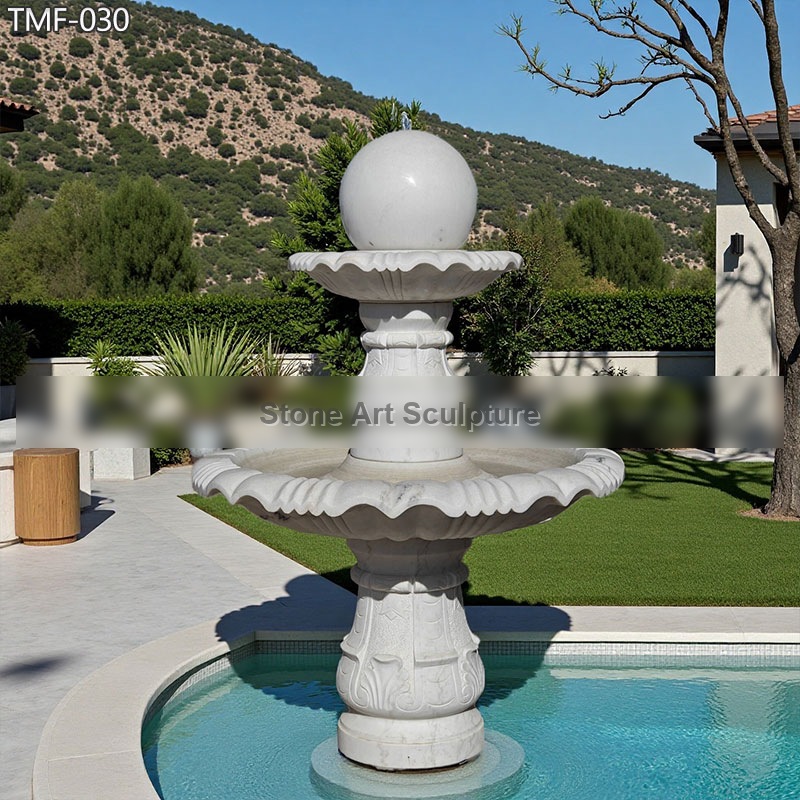 2-Tiered Water Fountain with Spinning Ball