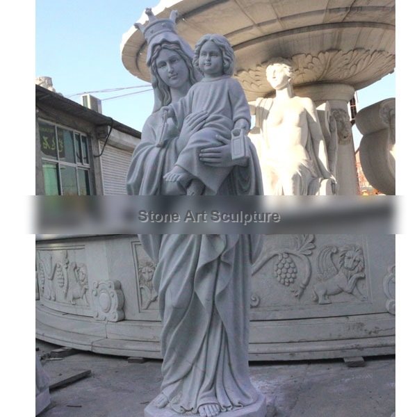Religious Outdoor Decorations of Vintage Madonna and Child Statue for Sale TCH-57