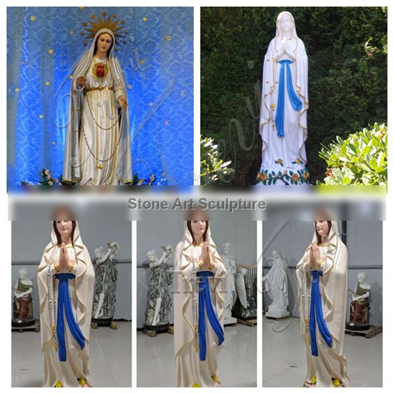 Most Beautiful Marble Painting Fatima Statues Supplier CHS-911 detail image