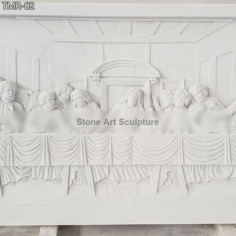 Marble Last Supper Relief for Wall Decor detail image
