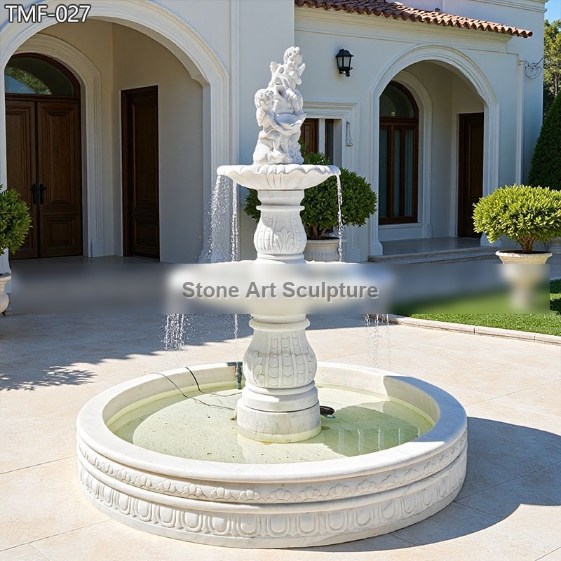 Marble Cherub Garden Fountain TMF-027