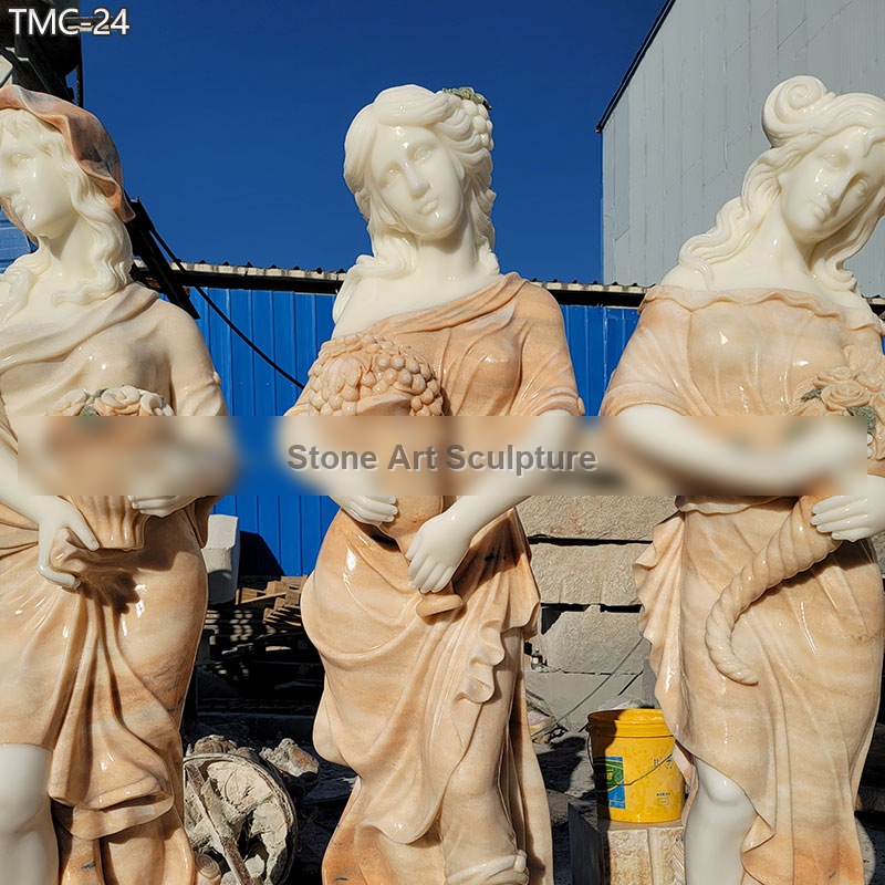 Goddesses of the Four Seasons Marble Statues for Garden TMC-24 detail image