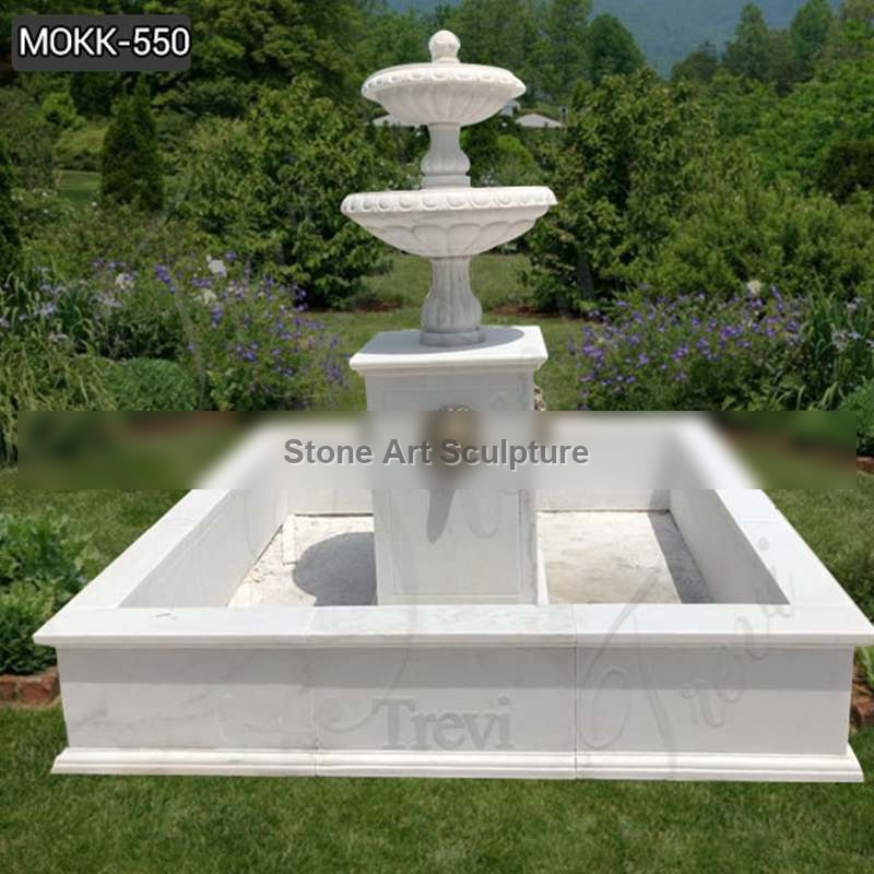 Cheap Price Two Tiered Marble Water Garden Fountain Supplier MOKK-550 detail image