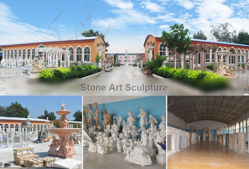 Hand Carving Marble Lady Holding Antique Lamp Statue for Sale MOKK-867 detail image