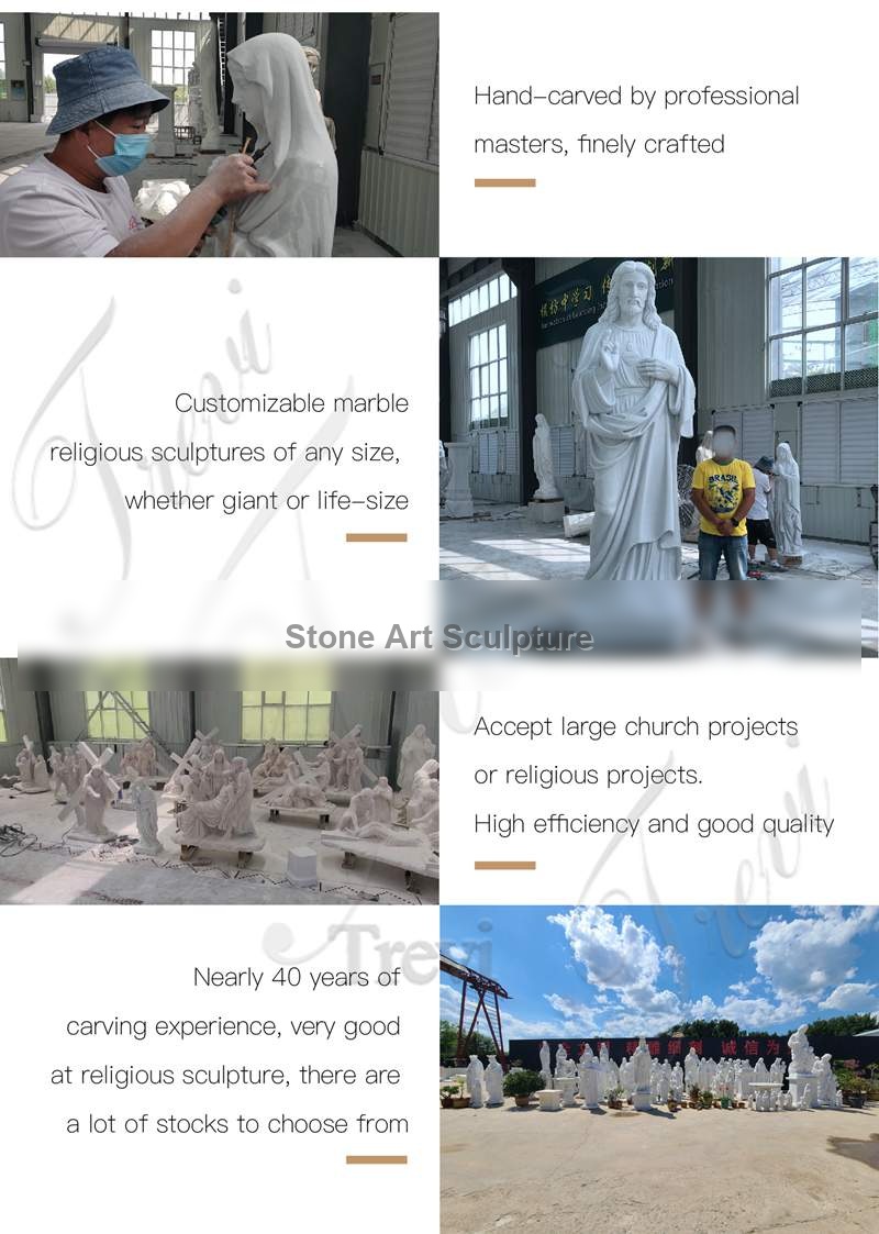 White Marble Saint Mark Statue Factory Supplier CHS-915 detail image
