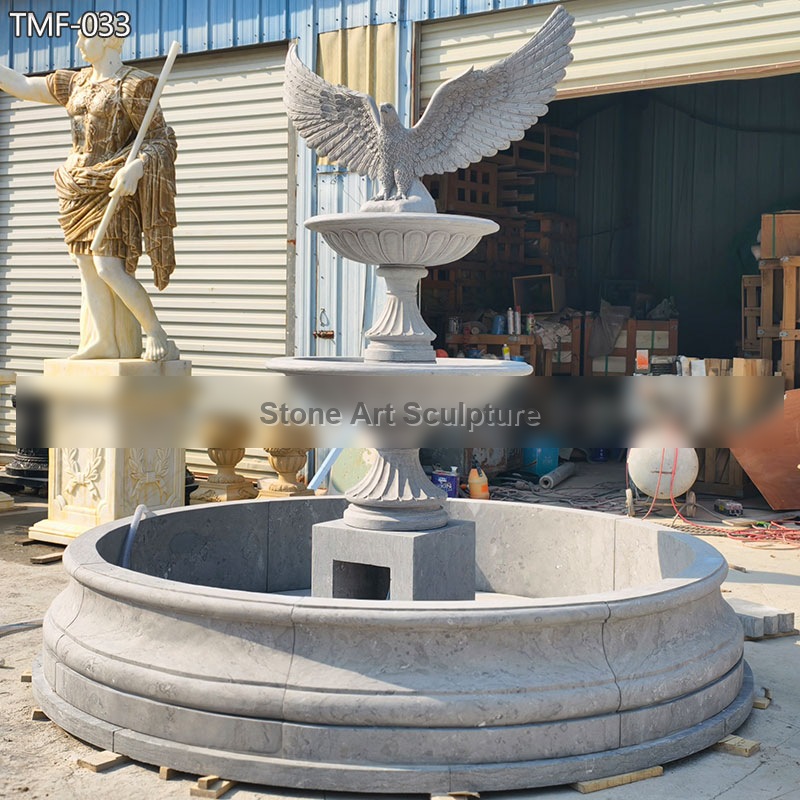 Outdoor Marble Eagle Fountain TMF-033 detail image