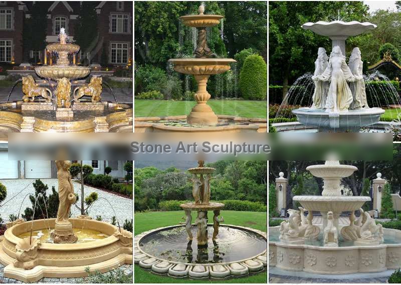 Outdoor Marble Woman Water Fountain Manufacturer MOKK-743 detail image