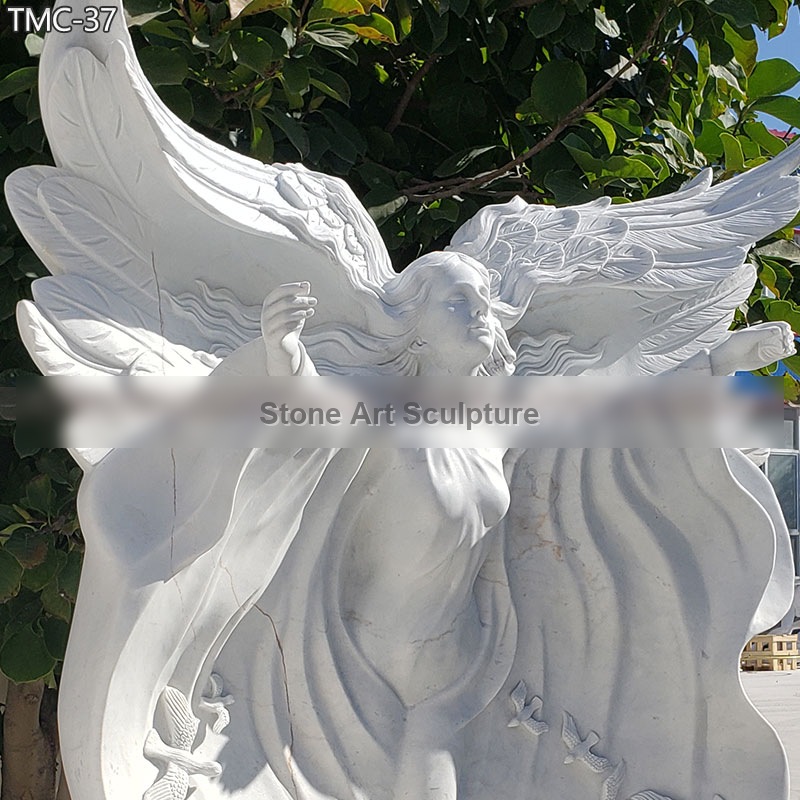 Large Marble Angel Statue for Sale TMC-37 detail image