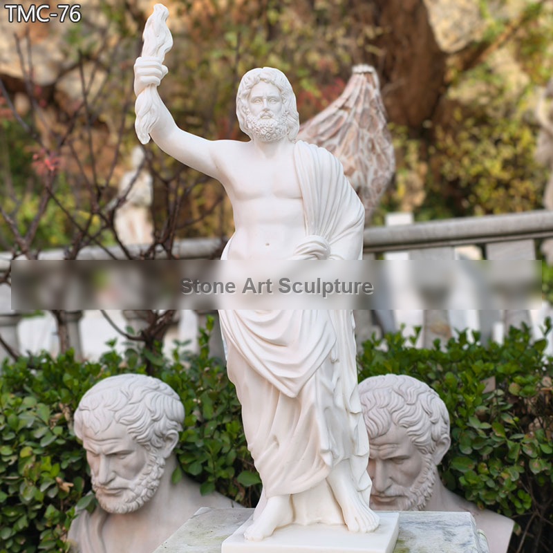 6 Feet Famous Marble Zeus Greek God Statue TMC-76 detail image