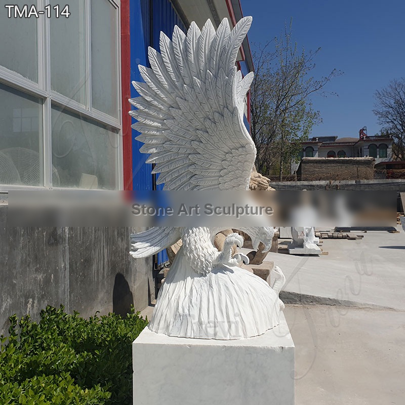 Life-Size Wildlife Marble Eagle Sculpture Factory Supply detail image