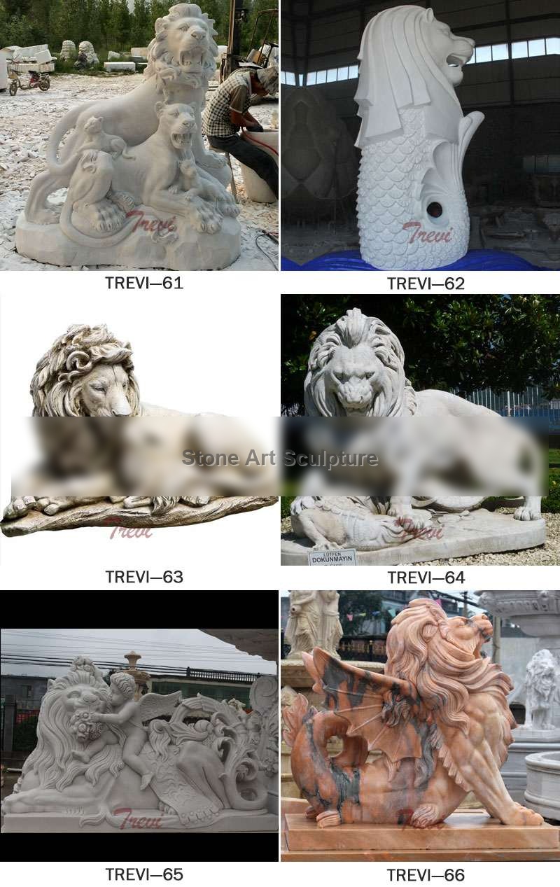 Life Size Marble Lion Statue Home Decor for Sale MOKK-993 detail image