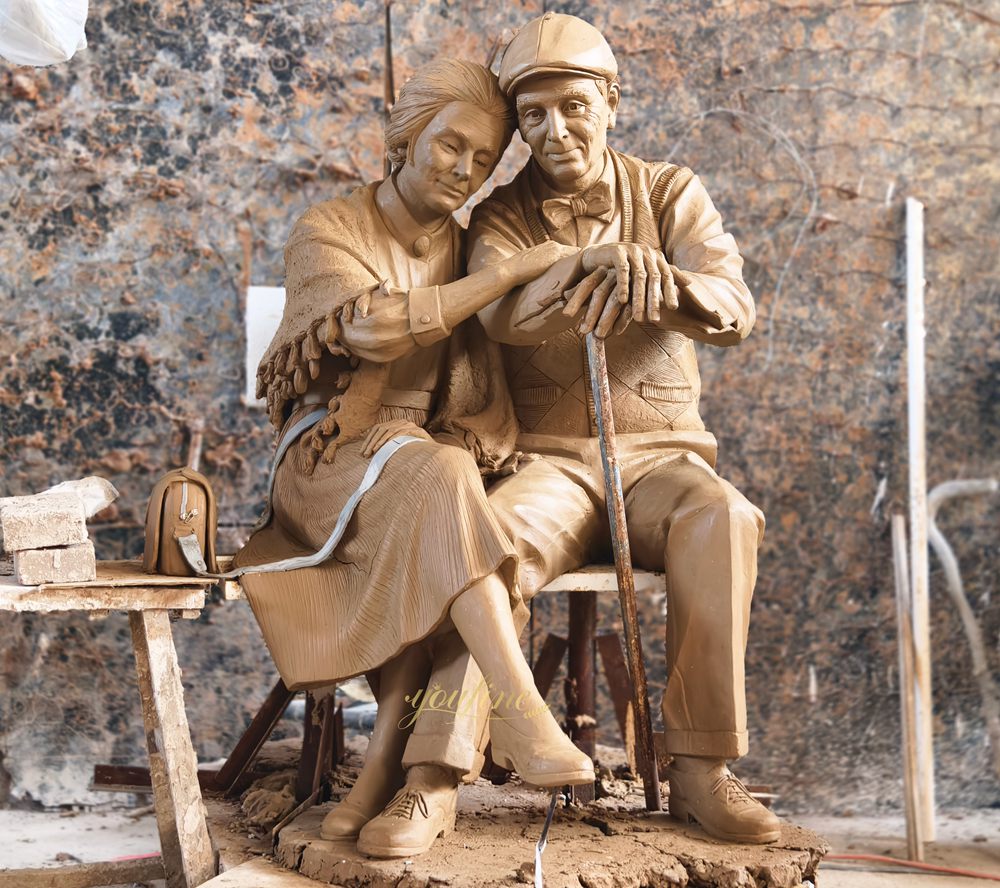 Clay Model for the life-size Couple Sculpture