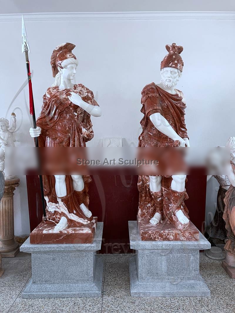 White Marble Ancient Roman Soldier Statue Supplier TMC-62 detail image