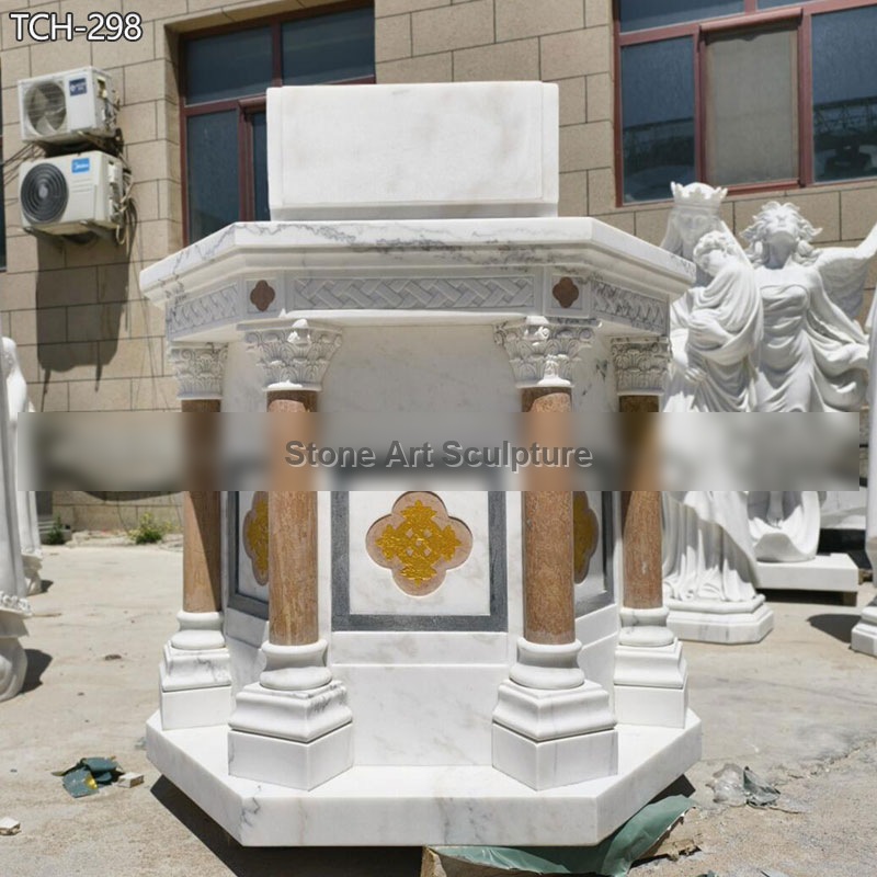 Catholic Marble Hexagonal Pulpit detail image