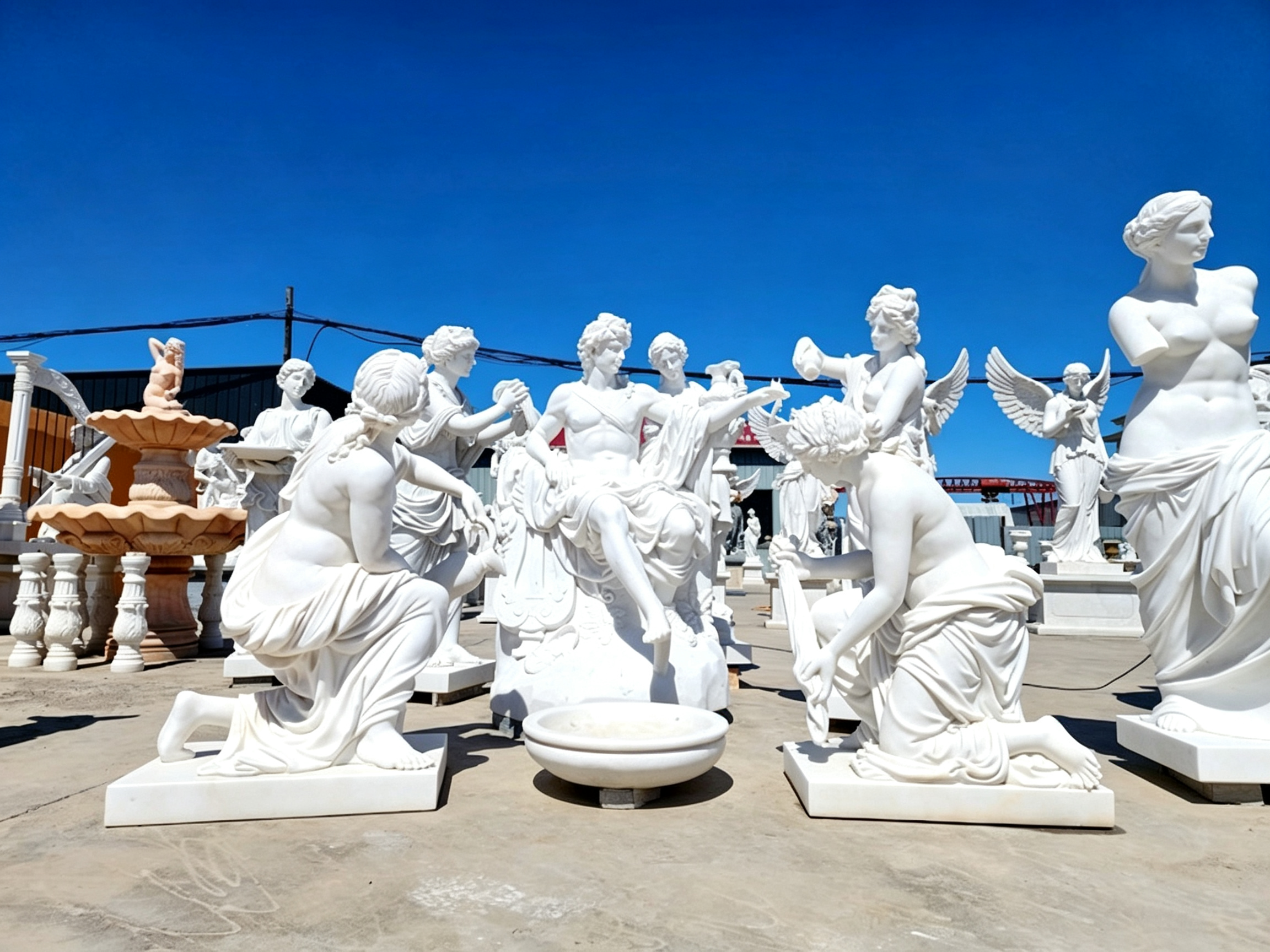 Marble Apollo Bathing Sculpture for Sale
