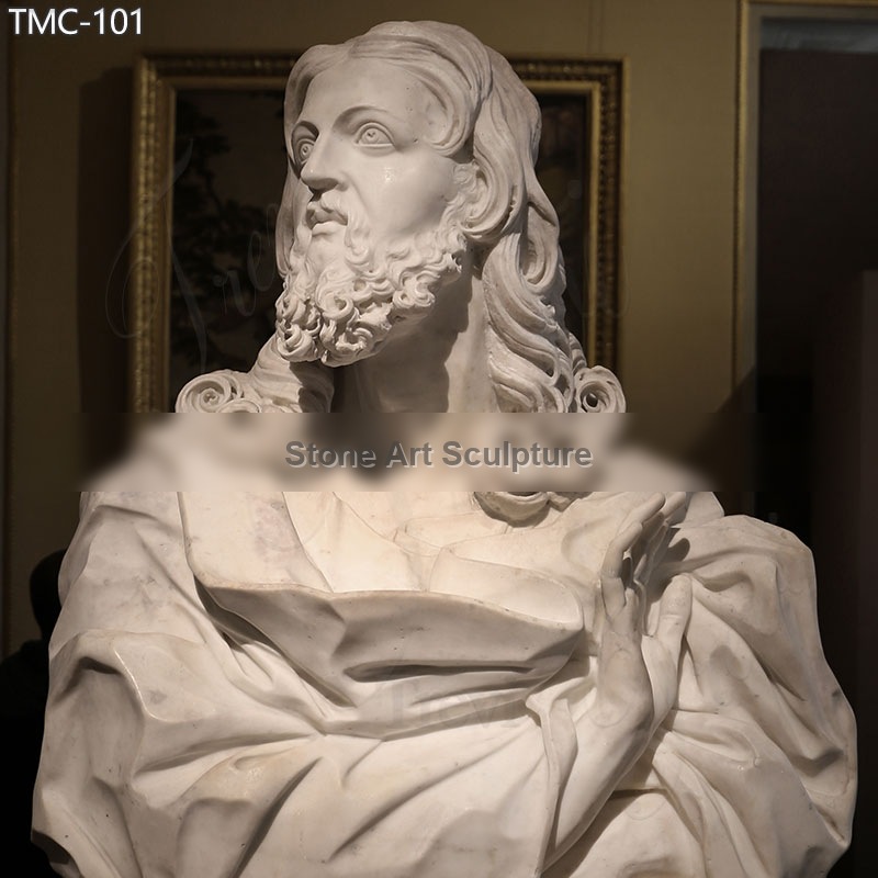 Marble Bust of the Savior by Lorenzo Bernini for Sale