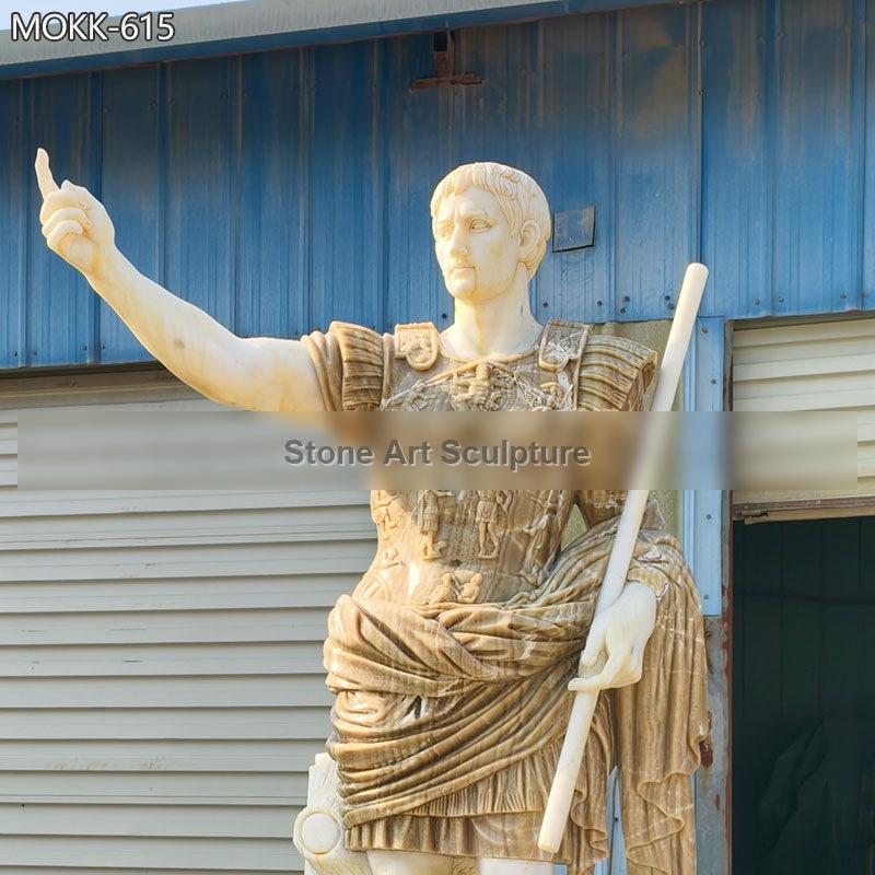 Augustus of Prima Porta Statue Julius Caesar Marble Sculpture MOKK-615 detail image