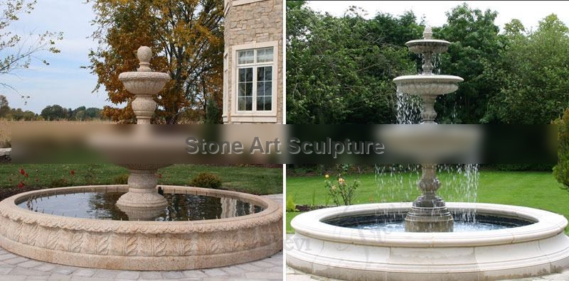 Greek Statue Hand Carved Stone Garden Water Fountain for Estate MOKK-107 detail image