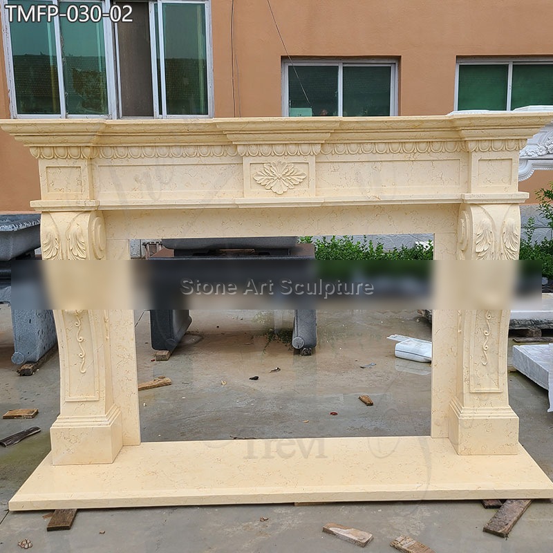 Factory Price Decorative Vintage Marble Fireplace Mantel for Sale detail image