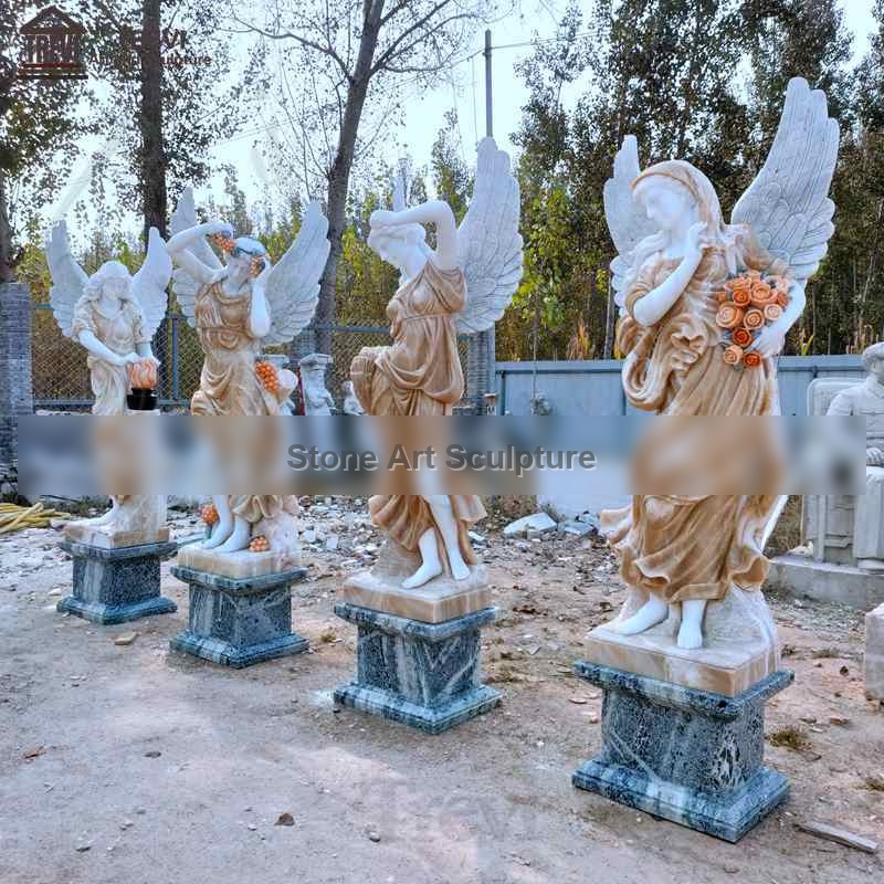 Mixed Colors Seasons Goddess Outdoor Garden Marble Statues Sale MOKK-642