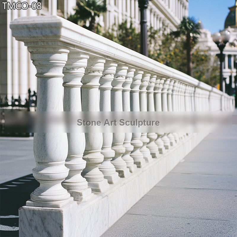 White Marble Railing Column Factory Supplier