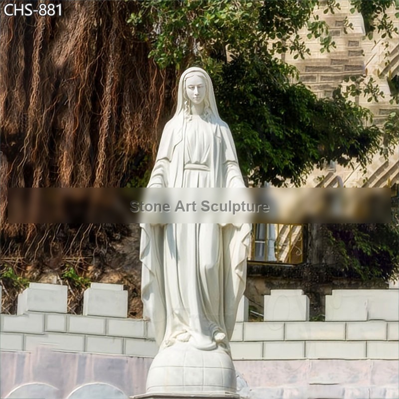 Religious Marble Virgin Mary Lawn Sculpture Factory Supplier CHS-881