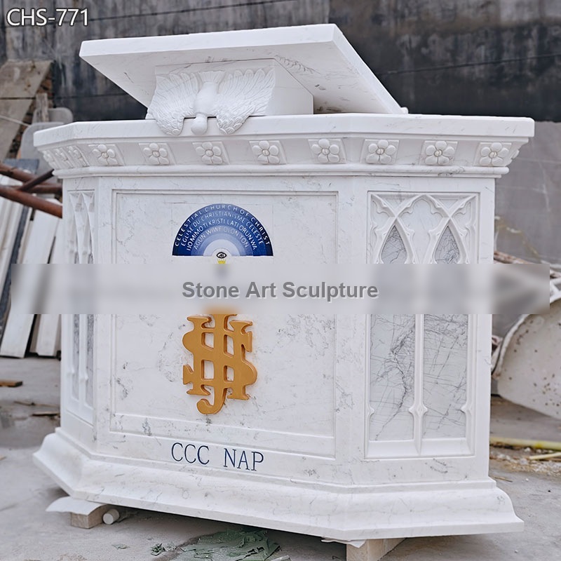 Carrara Marble Church Pulpit for Sale detail image