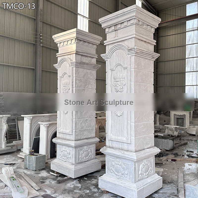 Luxurious Marble Gate Post Columns TMCO-13 detail image