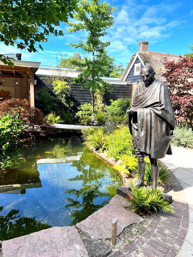 life size sculpture of gandhi