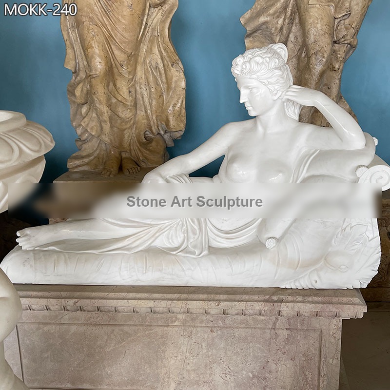 Pauline Bonaparte as Venus Victrix Statue for Sale detail image