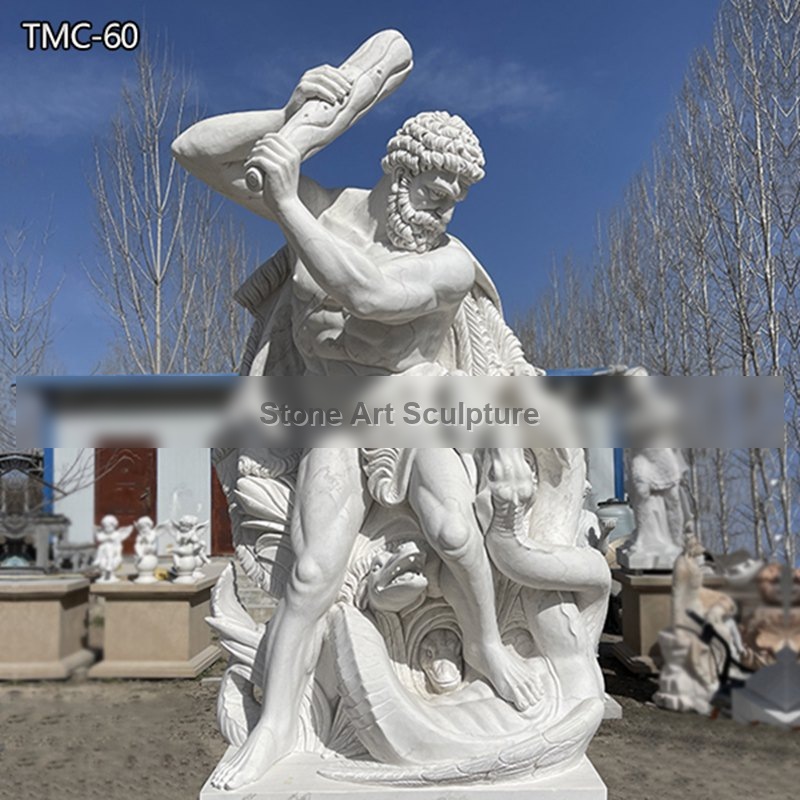 Marble Hercules Fighting the Hydra Statue for Sale TMC-60