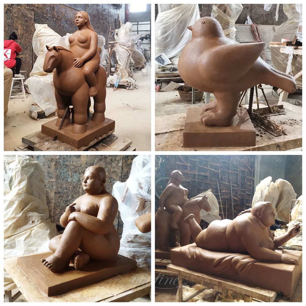Fernando Botero Sculptures clay model