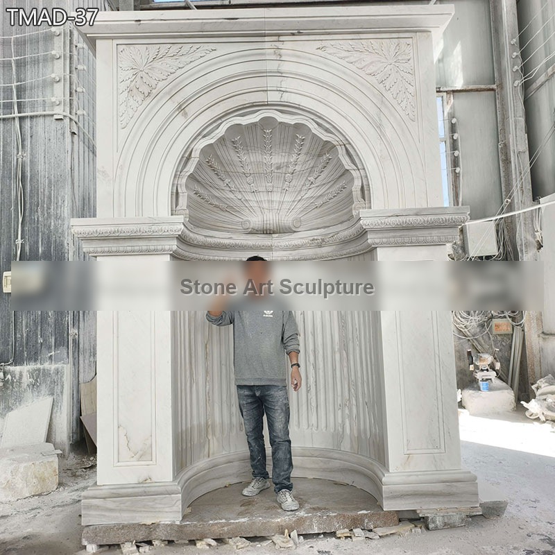 Decorative Marble Archway Outdoor Niche detail image