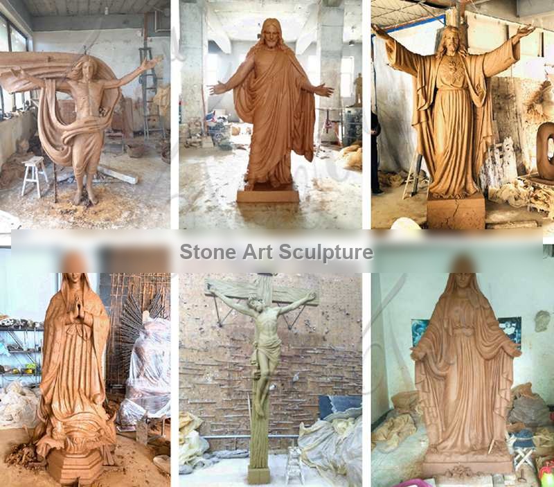 Marble Virgin Mary Outdoor Statue Antique Religious Art for Sale CHS-865 detail image