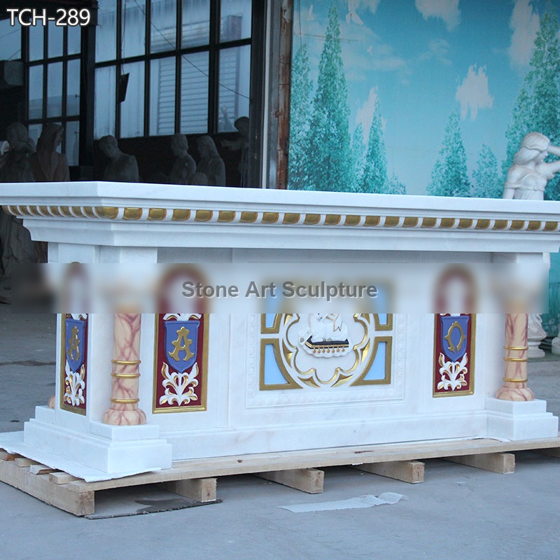 Catholic Gilded Marble Altar TCH-289 detail image