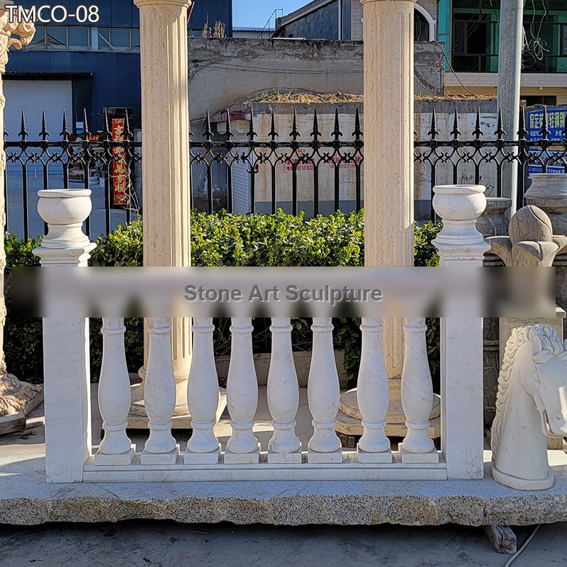 White Marble Railing Column Factory Supplier detail image
