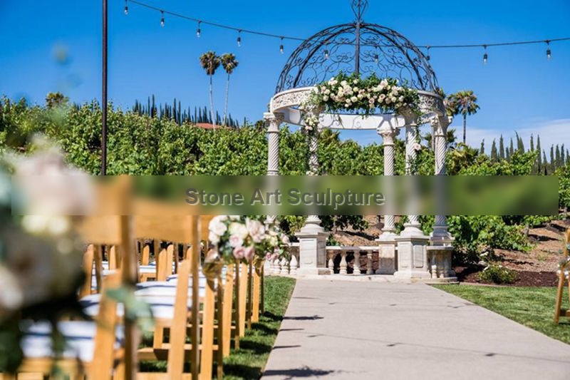 Amazing Outdoor Marble Wedding Gazebo Factory Supplier TMG-34 detail image