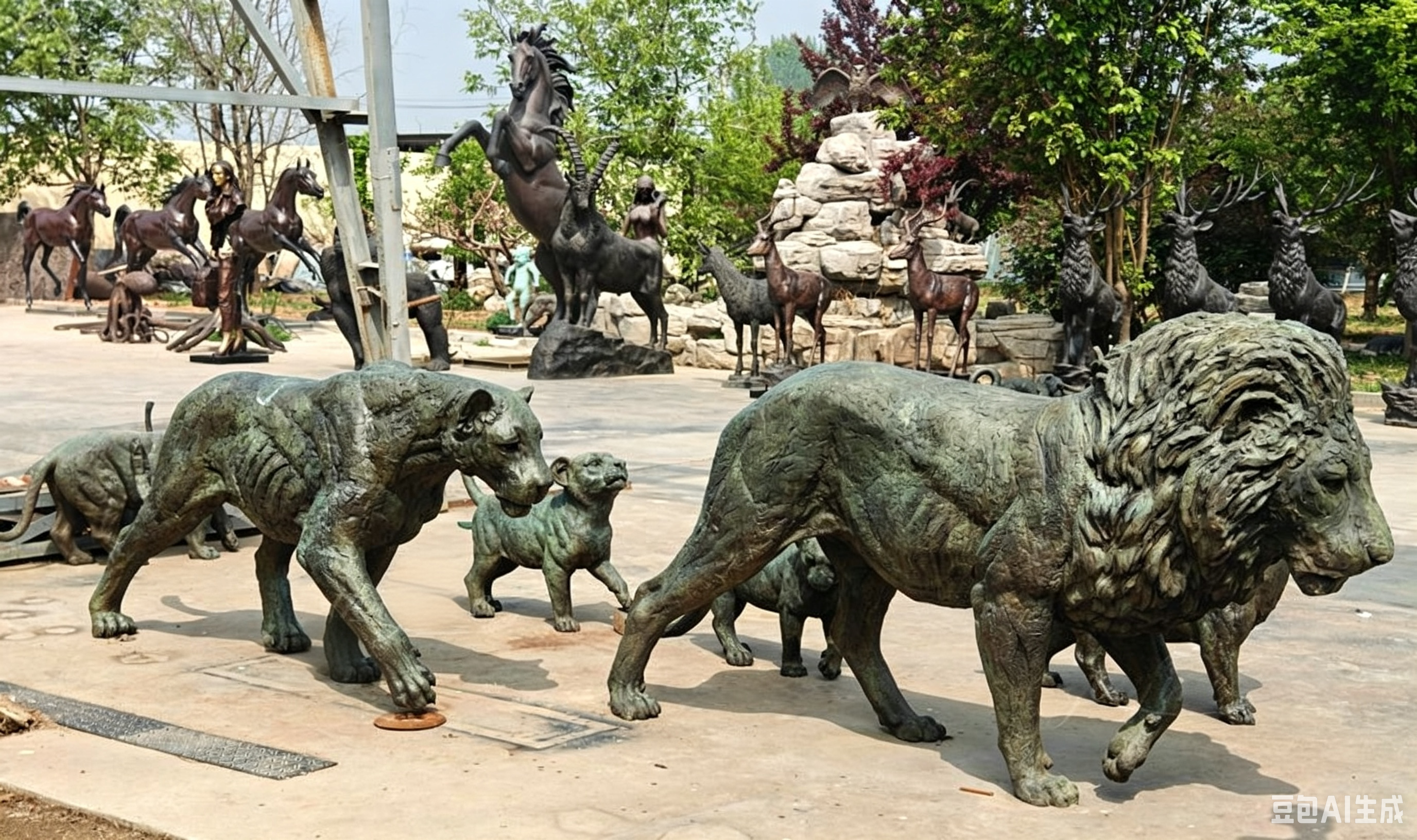 Stone Art Sculpture Bronze Lion Sculptures Art of USA Customers