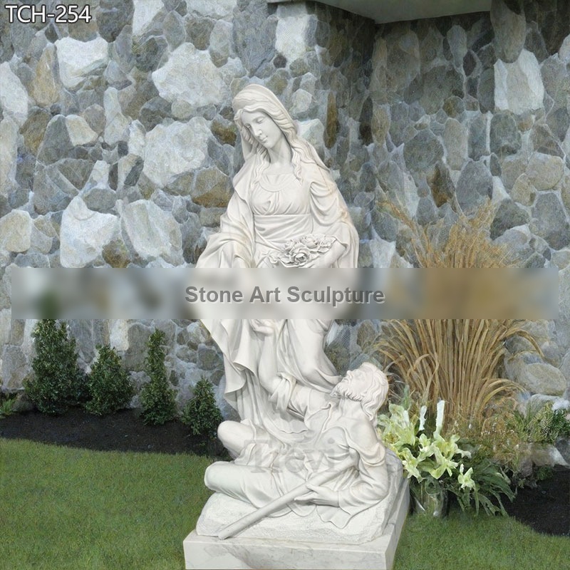 Marble St Elizabeth of Hungary Statue for Sale