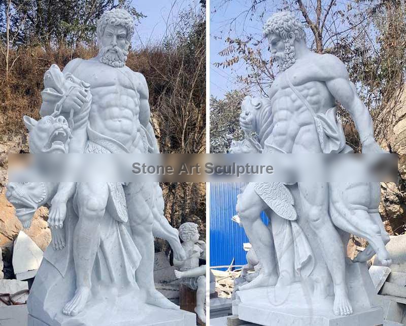 Famous Garden Marble Hercules statues Life Size for Sale MOKK-74 detail image