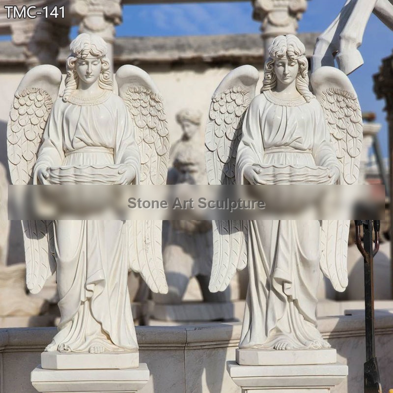 6 Feet Church Angel Statue Holding a Basin detail image