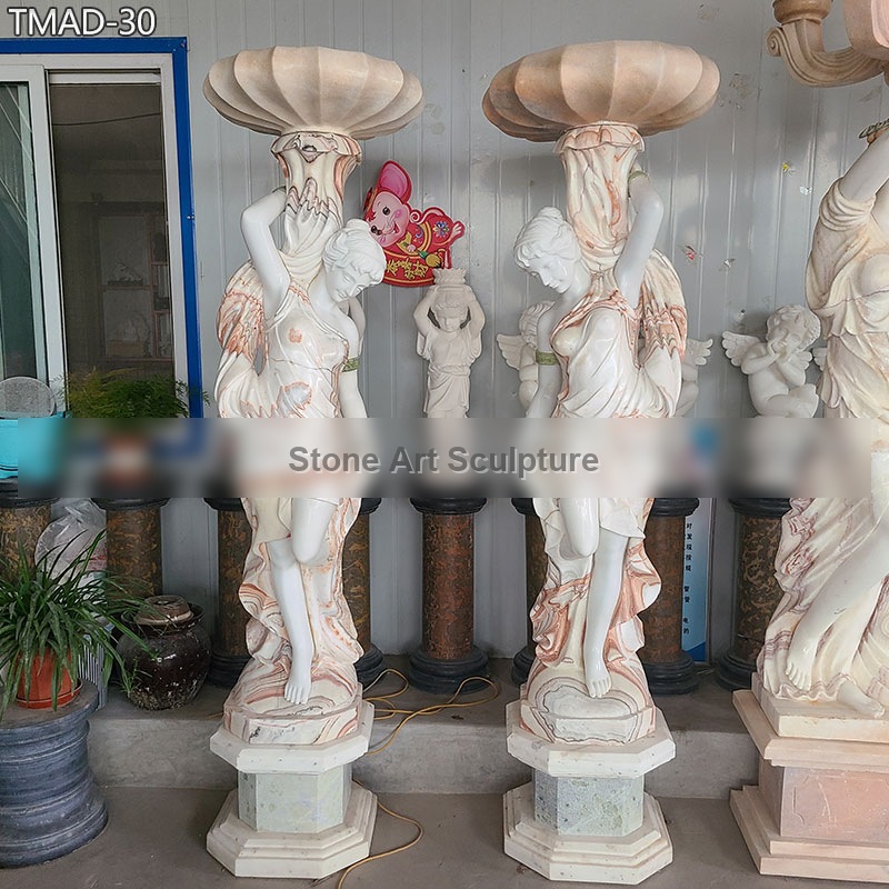 Greek Stone Statue Lamp for Villa Decor detail image