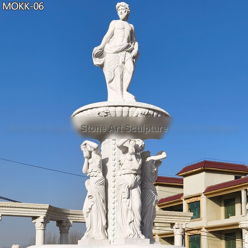 Marble Luxury Water Fountain with Figure Statues for Palace MOKK-06 detail image