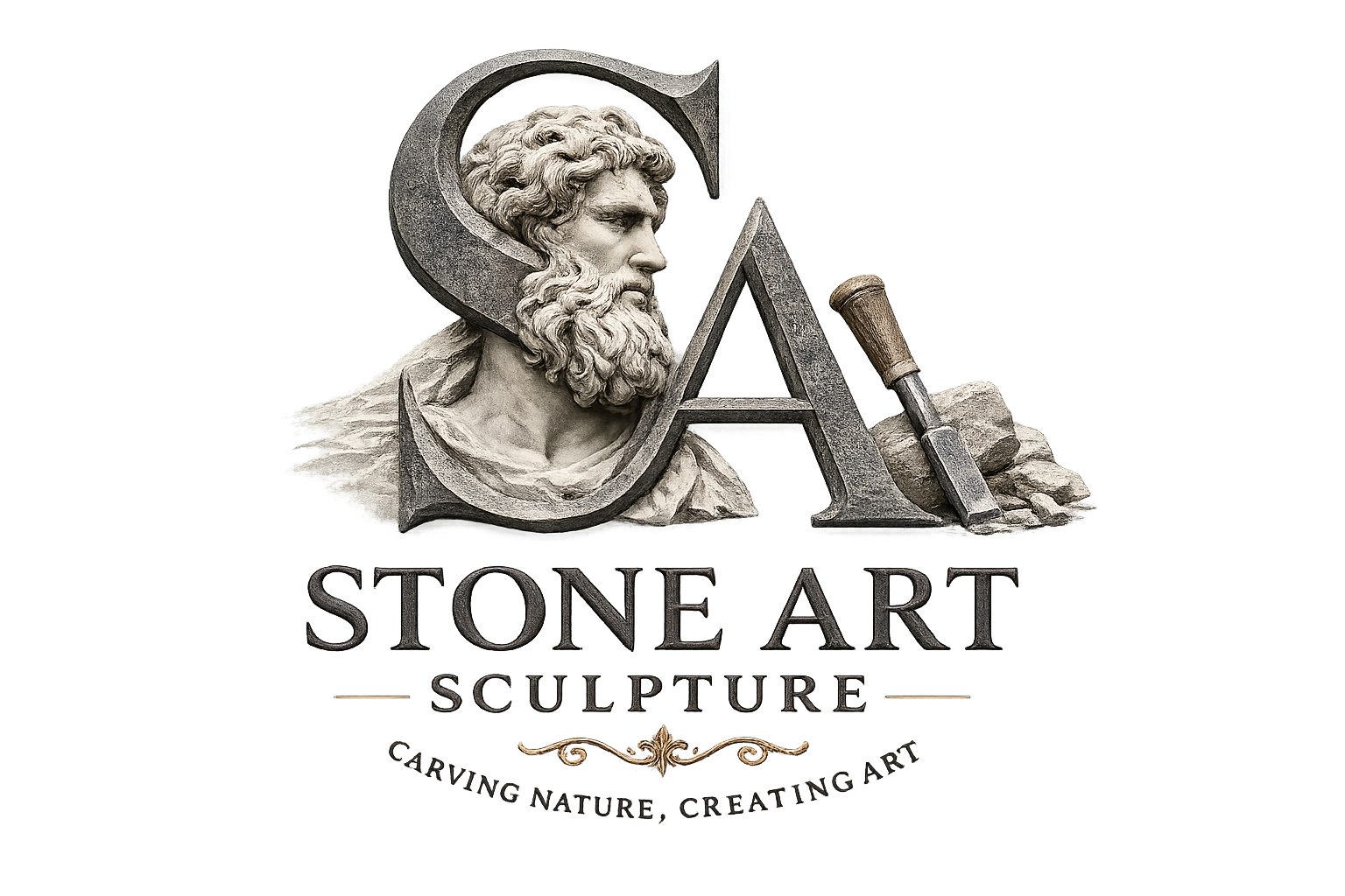 Stone Art Sculpture Logo