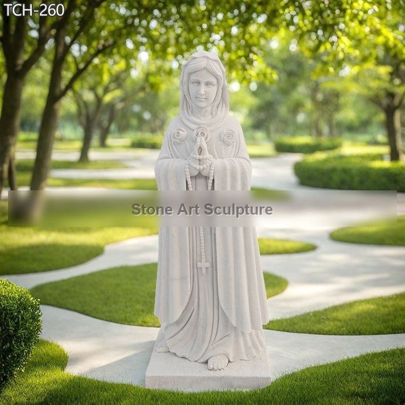 Marble Garden Maria Rosa Mystica Statue for Sale