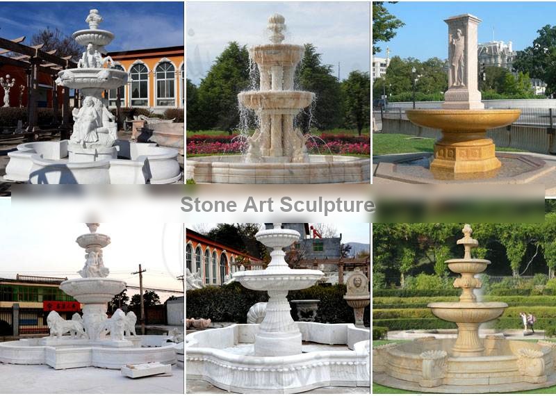 Outdoor Marble Water Lotus Fountain for Backyard Decor Sale MOKK-697 detail image