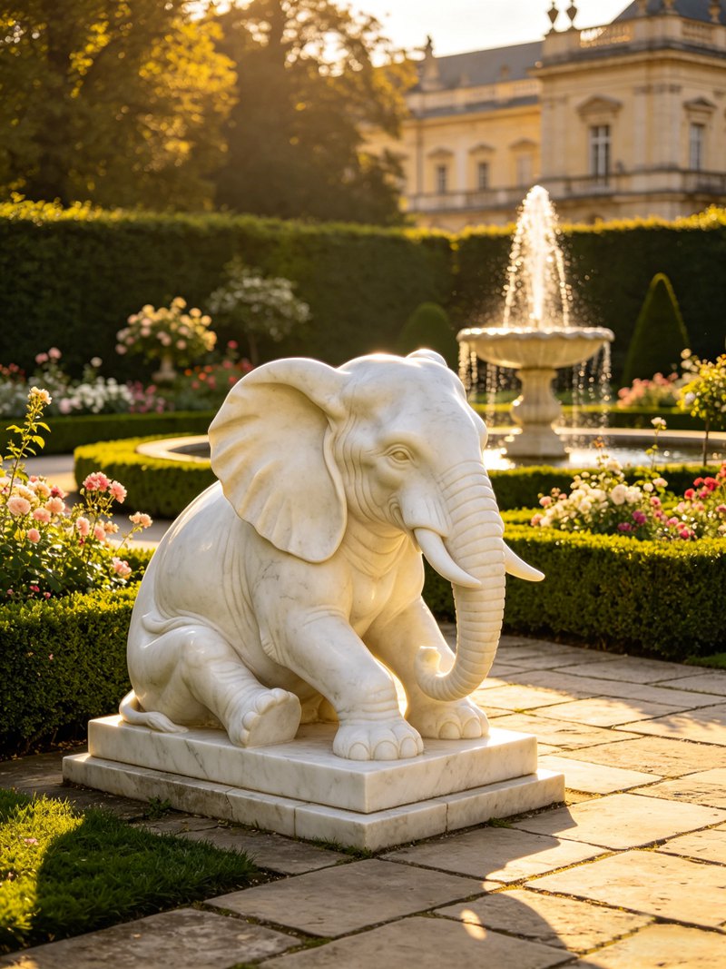 sitting elephant sculpture