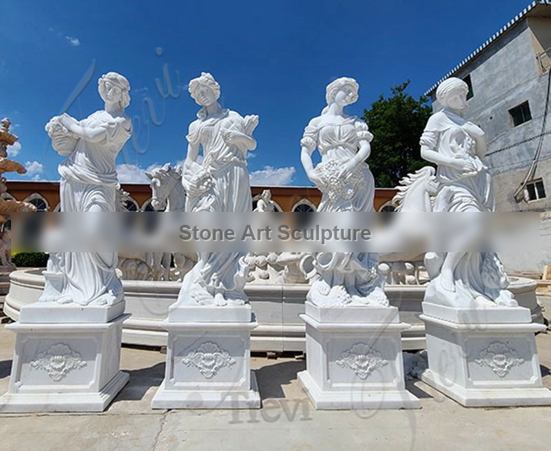 Garden Marble life-size Ornaments Four Seasons Statue for Sale MOKK-691 detail image